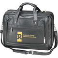 Leatherette Laptop Briefcase w/Back Zippered Pocket